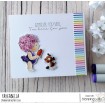 SUMMER BUNDLE GIRL IN A FLORAL SWIMCAP & PUPPY RUBBER STAMP SET (includes 2 stamps)